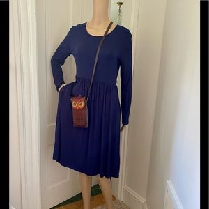 Navy pull over dress